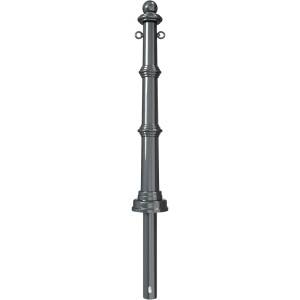Schake Alustilpfosten, eisengrau, 1300 mm, zum Einbetonieren mit 2 Ösen.