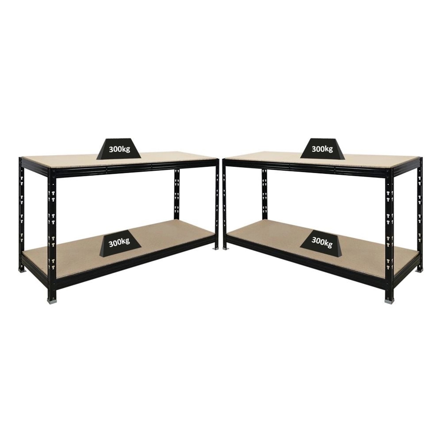 PROREGAL Mega Deal 2X Werkbank Tiger 300 kg Pro Fachboden HxBxT 90x140x60cm günstig online kaufen
