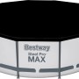 Bestway Stahlrahmenpool Steel Pro Max, Ø 366 cm, mit Abdeckung. Lichtgrauer Frame Pool.