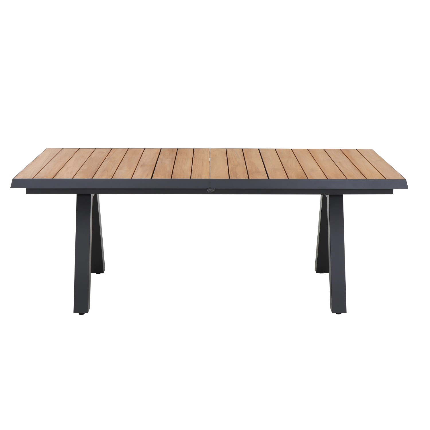 Rechteckiger, ausziehbarer Siena Garden Gartentisch Tirana aus Teakholz, 100x260 cm.