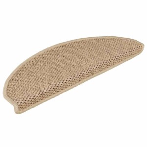 vidaXL Treppenmatten Selbstklebend Sisal-Optik 15 Stk 65x21x4 cm Sand 326879