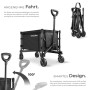 Tectake Bollerwagen Smartrider Faltbar Kunststoffräder Mit Profil 47 x 83 x 90 cm Schwarz_3