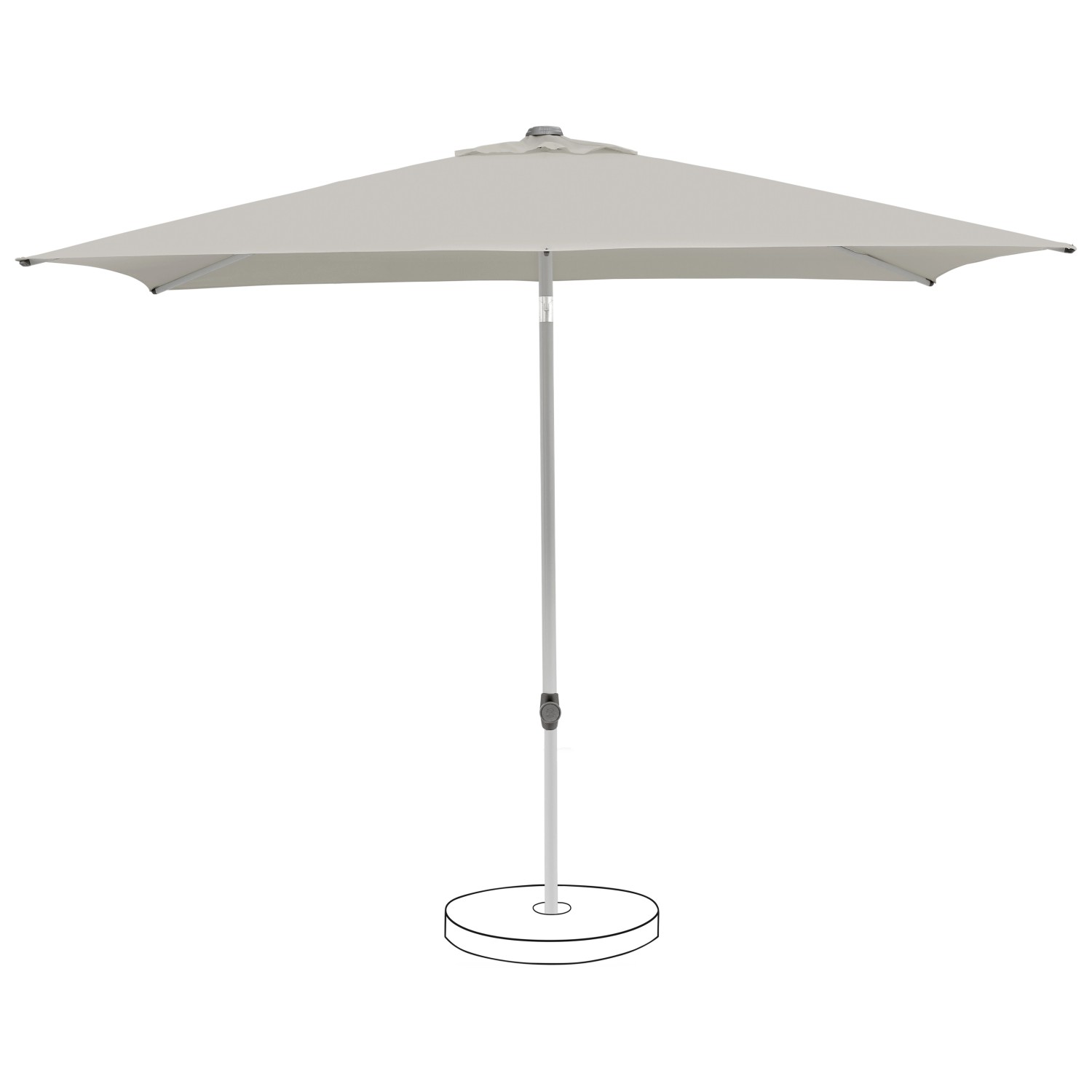 Suncomfort by Glatz Marktschirm Light Grey mit Handöffner günstig online kaufen