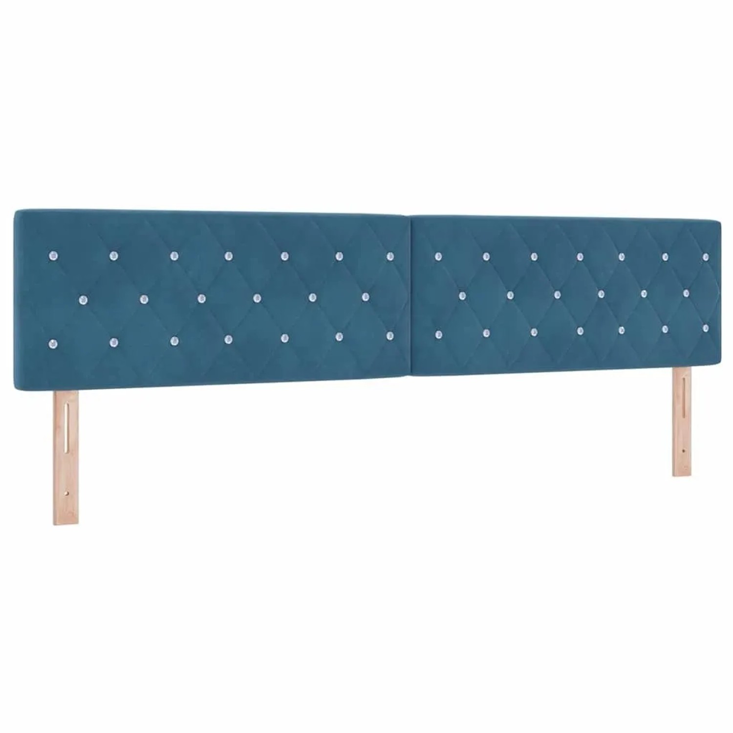 vidaXL LED Kopfteil mit LED-Lichtleisten Dunkelblau 200 cm Polyester 3338081