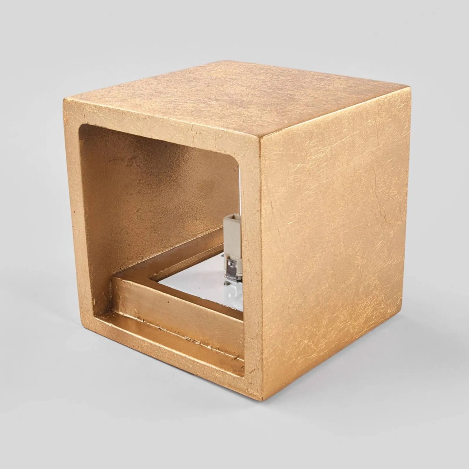 Lindby Wandleuchte Wandlampe Innen Yade 9613066 Modern in Gold Messing aus GipsTon 1-flammig G9 Wohnzimmerleuchte_5