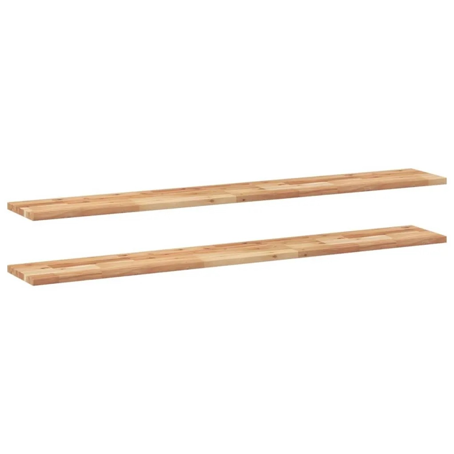 vidaXL Schweberegale 2 Stk 160x20x2 cm Massivholz Akazie Ölbehandelt 3279520