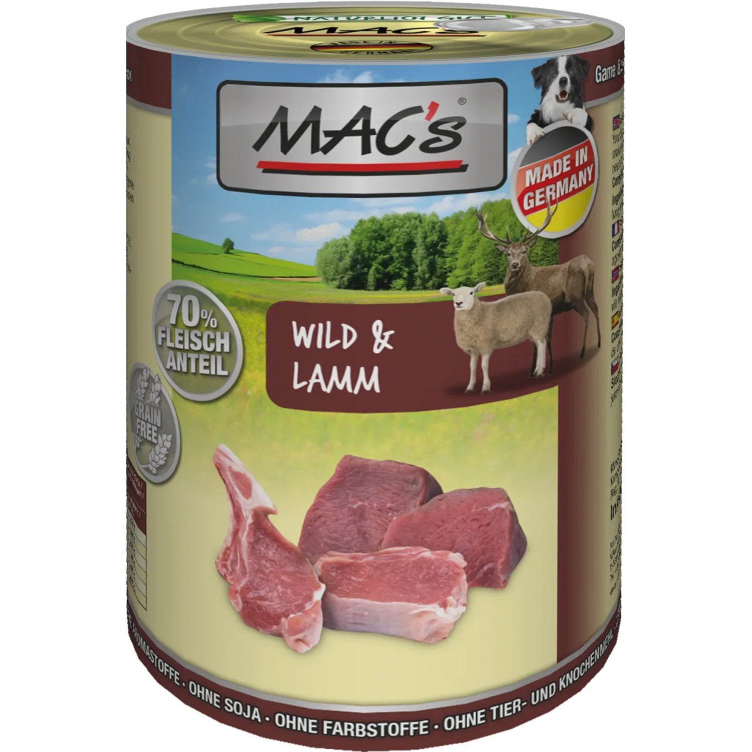 Mac's Hunde-Nassfutter Wild und Lamm 400 g