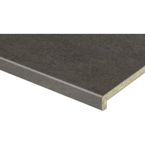 Kaindl Fensterbank, Mocca, 20 cm breit, mit Abkantung.