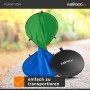 Walimex Pro 2-in-1 Falthintergrund grün/blau, 150x210cm, mit Tragetasche, einfach zu transportieren für Studio & Foto.