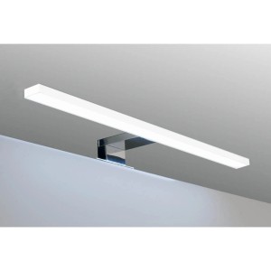 Moderne LED Badleuchte in Chrom, 45cm, zur Montage am Spiegel oder Schrank.