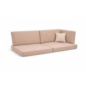 Setgarden Comfort Palettenkissen 6er Set Outdoor 120x60x10cm Sitzkissen + Rückenkissen 120x40x10cm 1tlg Beige