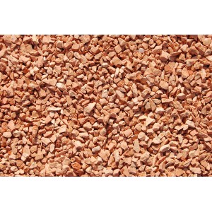 Nahaufnahme von Verona-Rotem Marmorsplitt (9-12 mm) als Zierkies.