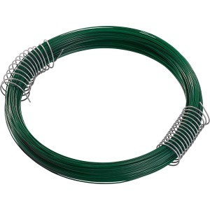 Grüner Bindedraht, 0,8 mm stark, 50 m lang, ideal zum Pflanzenbinden und Basteln.