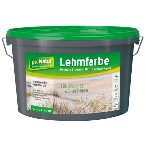 Eimer Pronatur Lehmfarbe, naturweiße Wandfarbe für ca. 30-40 m².
