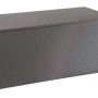 Graue MCW Poly-Rattan Kissenbox D88, 950l, 80x160x94cm. Premium Aufbewahrungsbox für Gartenmöbel.