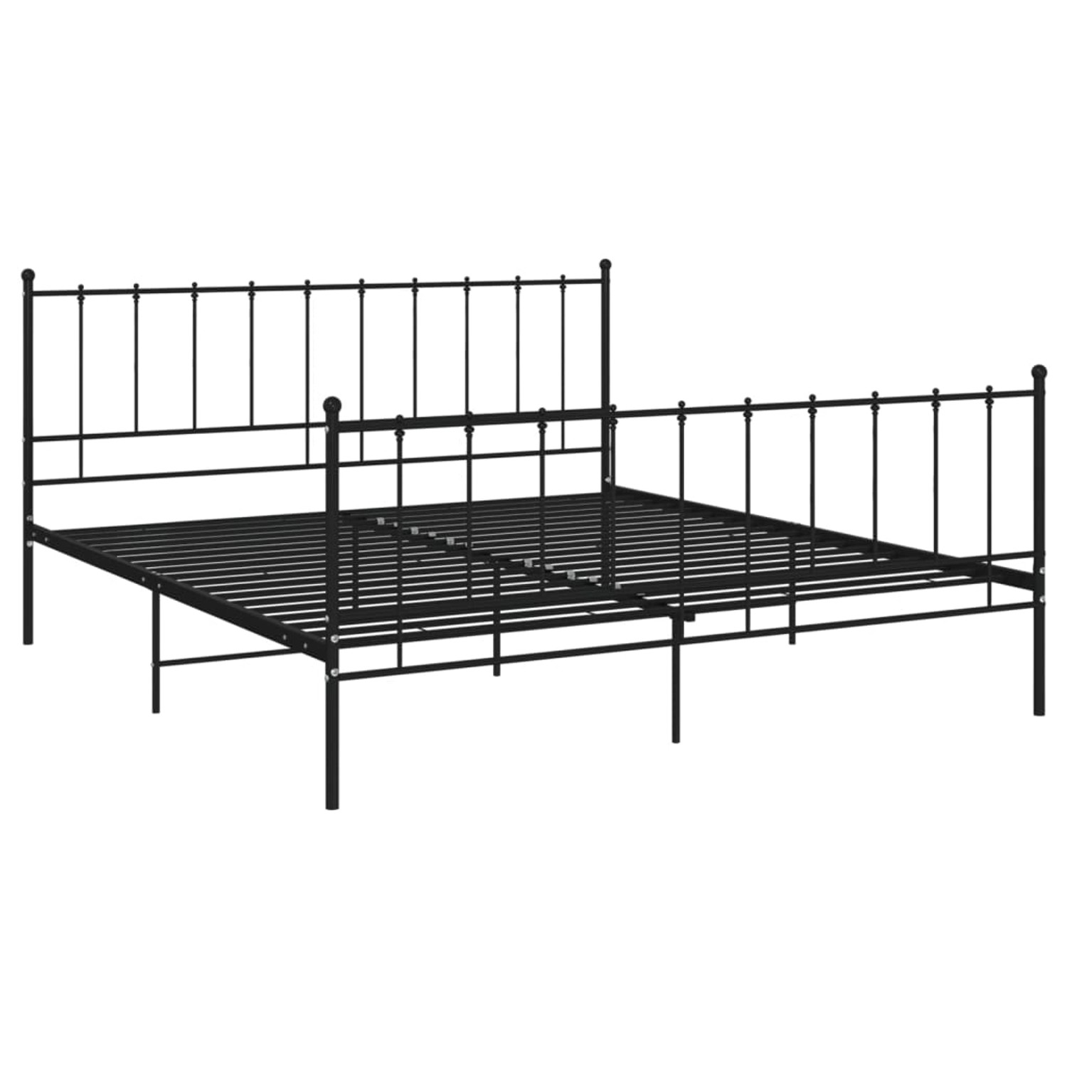 vidaXL Bett Schwarz Metall 200x200 cm Modell 3892757