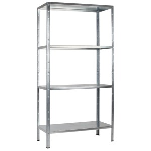 Schulte Steckregal, verzinkt, 200x100x50cm, mit 5 Böden. Ideal für Keller, Garage oder Werkstatt.