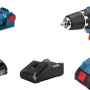 Bosch Professional Akku-Bohrschrauber GSR 18 V-21 mit Akkus, Ladegerät und L-Boxx.
