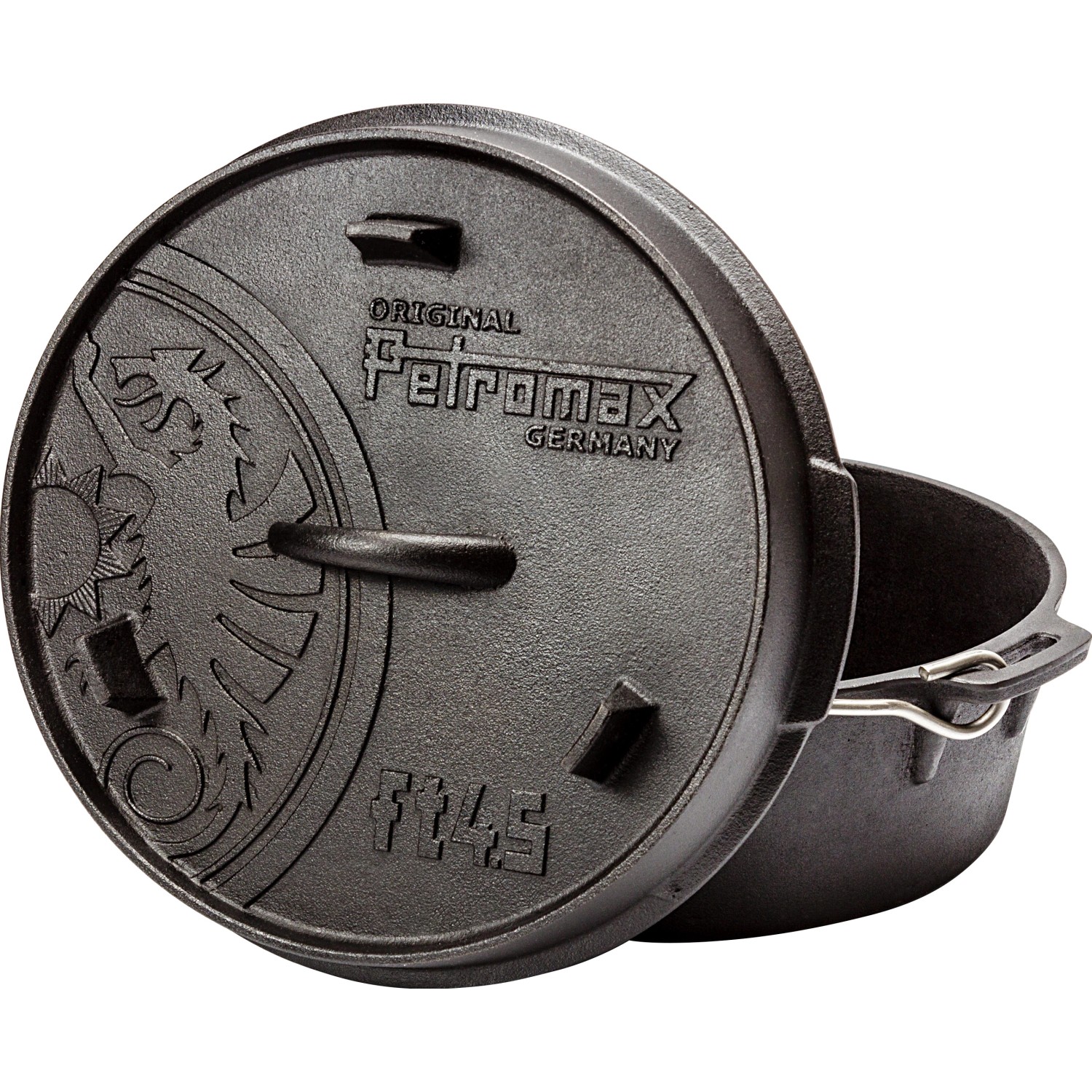 Petromax Feuertopf FT4.5-T Dutch Oven mit Planem Boden Gusseisen 3,5 l