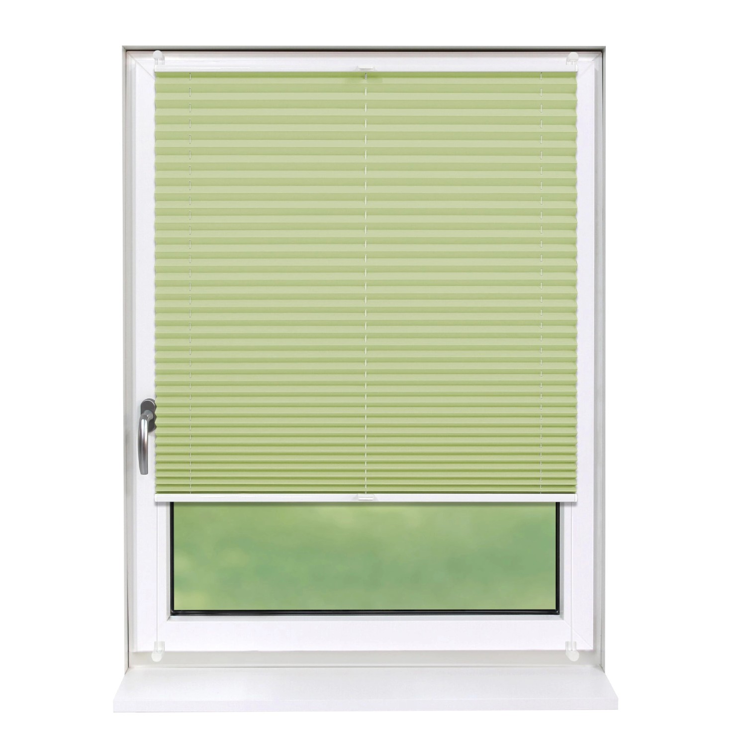 Deco-Raum Plissee Basic ohne Bohren 80x210cm Hellgrün Blickdicht Klemmfix günstig online kaufen