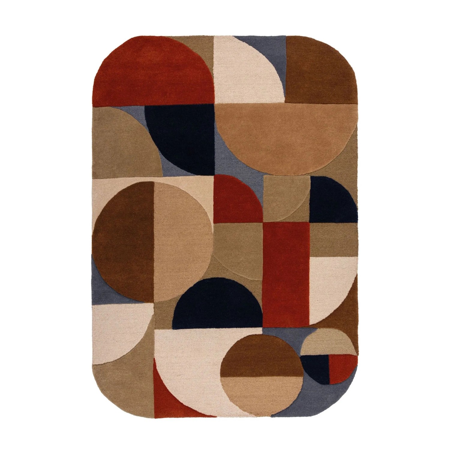 Flair Rugs Wollteppich Mia Arch 120 cm x 170 cm Terracotta