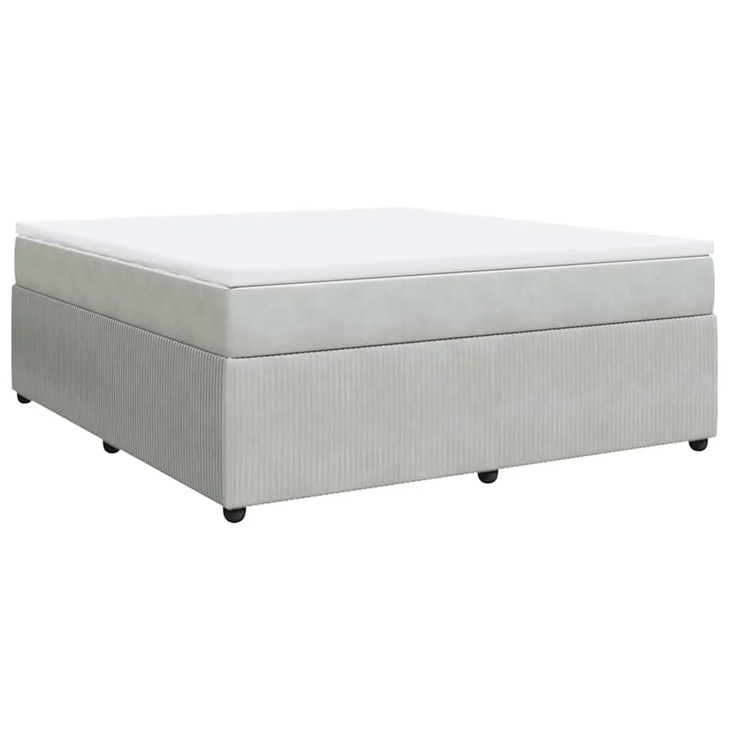 vidaXL Boxspringbett mit Matratze Hellgrau 180x200 cm Samt 3285656 günstig online kaufen