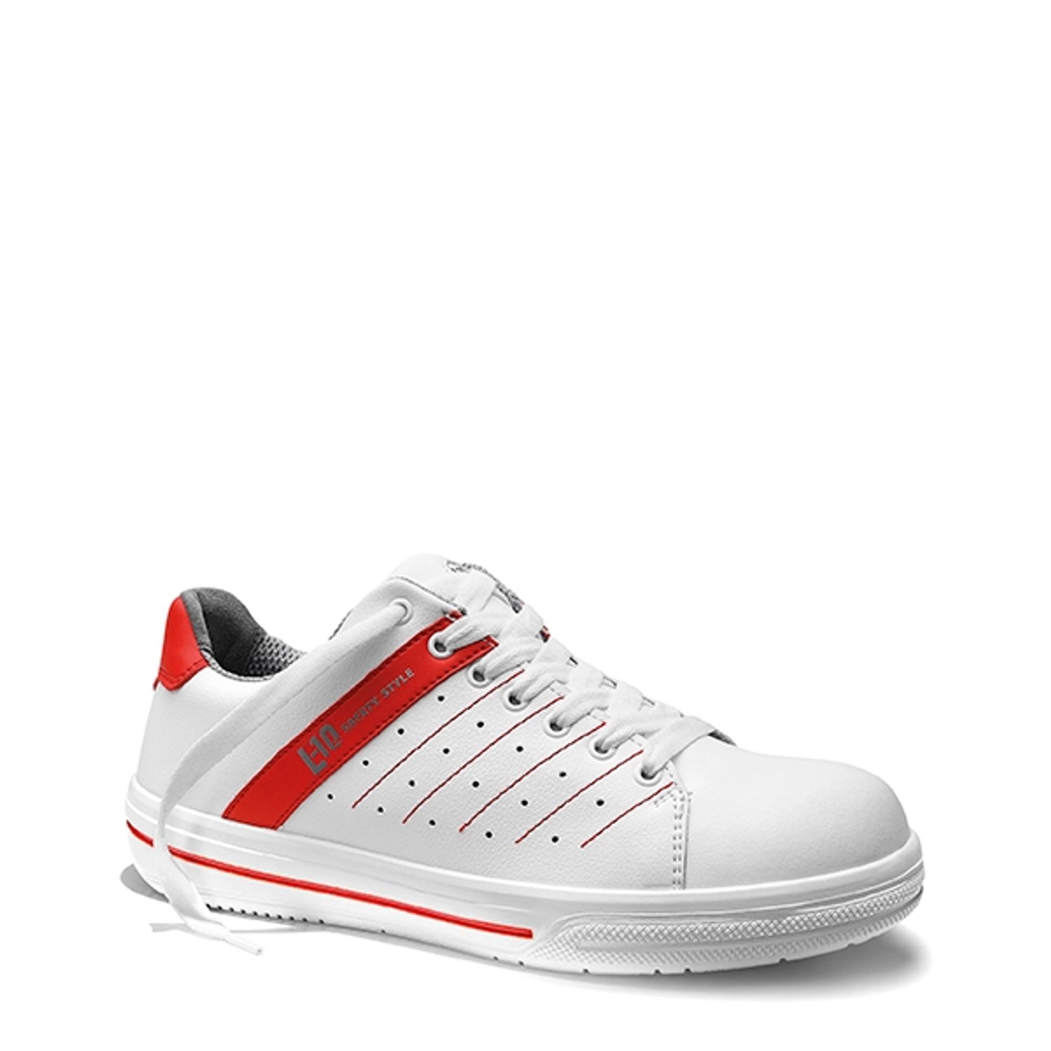 Elten Berufshalbschuh Norris White-Red Low Esd O1 Gr. 38