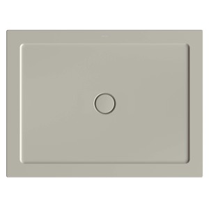 Rechteckige, flache Bette Duschwanne Stage, 120x90 cm, Stone Optik, mit mittigem Ablauf.