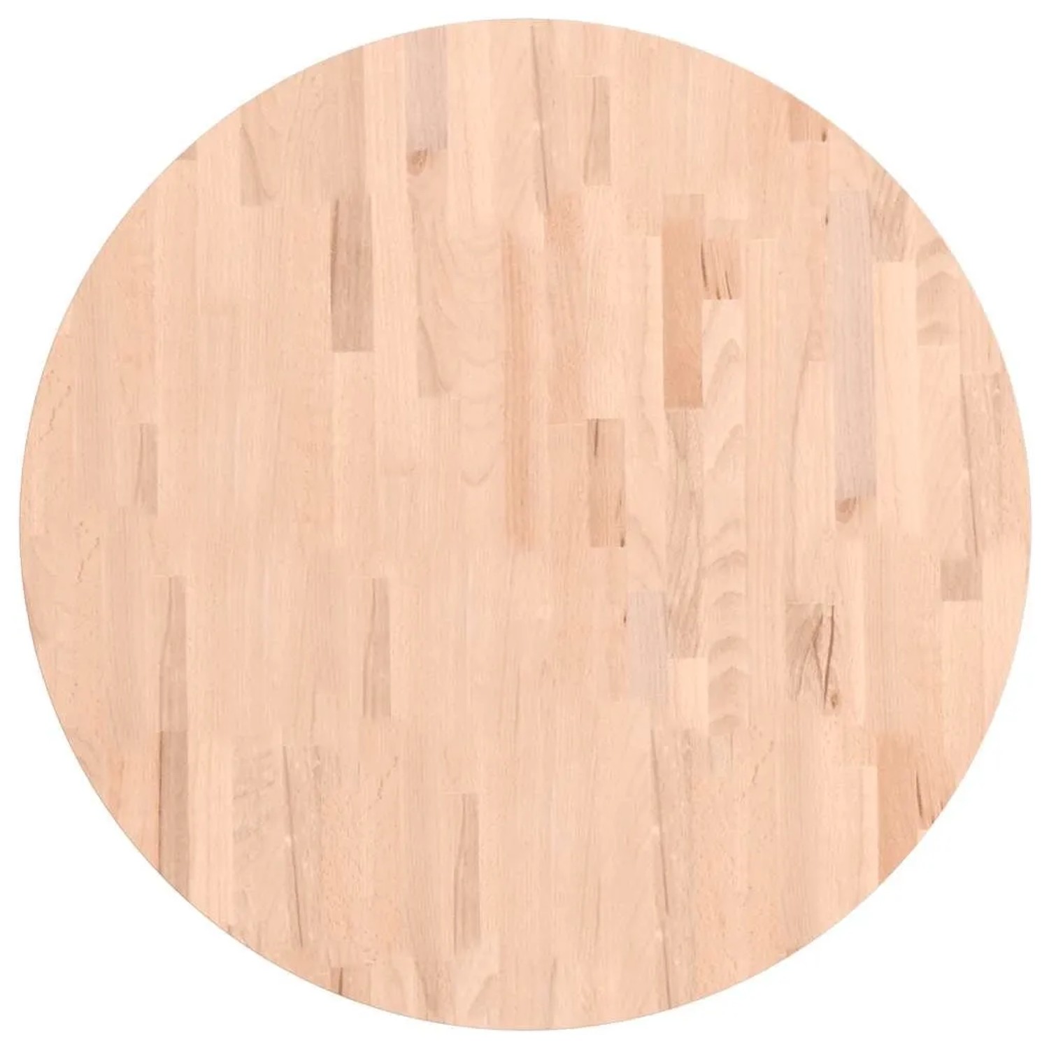 vidaXL Tischplatte Ø80x2,5 cm Rund Massivholz Buche 355918