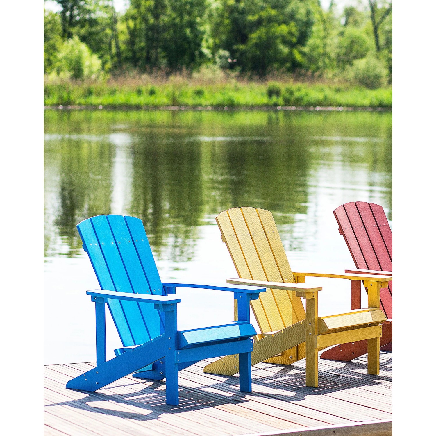 Beliani Gartenstuhl Kunststoff Blau Wetterfest 88 x 75 x 88 cm kaufen bei OBI