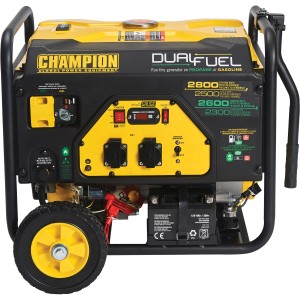 Champion Stromerzeuger CPG3500E2-DF-EU DualFuel, 2800 W, gelb/schwarz.
