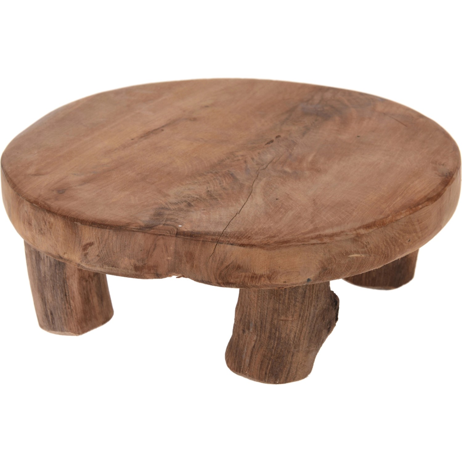 Mini-Tisch Teakholz Ø 20 cm x 7 cm Natur