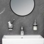 WENKO Wandhaken Duo Udine UV-Loc® im modernen Badambiente mit Waschbecken und Accessoires.