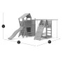 Spielturm Funky Combo DREAMLAND MONSTER mit Rutsche, Kletterwand und Schaukel für Kinder.