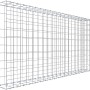 Gabiona Anbaukorb Typ 2, 100x200x20cm, Maschenweite 10x10cm, aus verzinktem Drahtgitter.