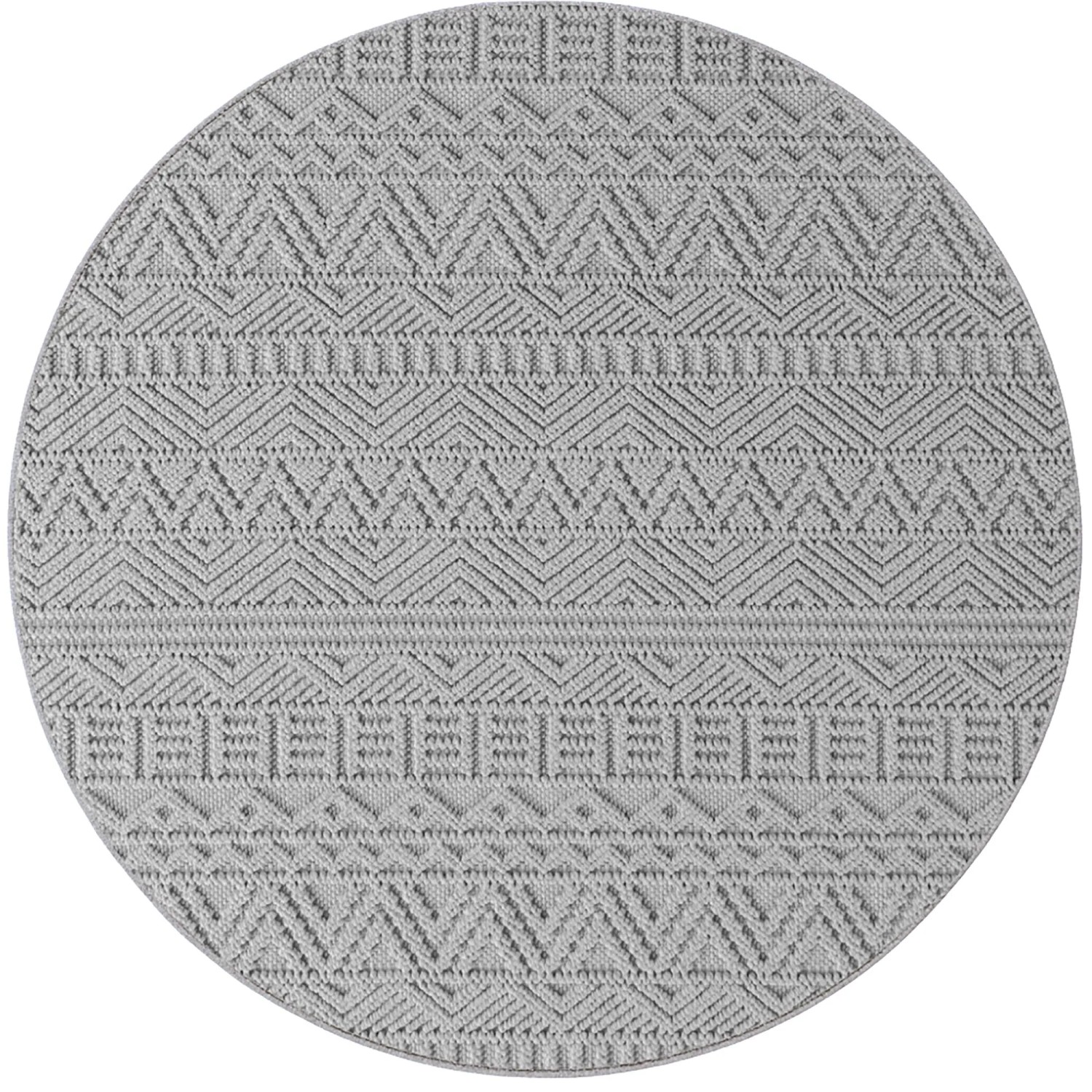 Ayyildiz Flachgewebeteppich Helix 2202 Silber Ø 160 cm