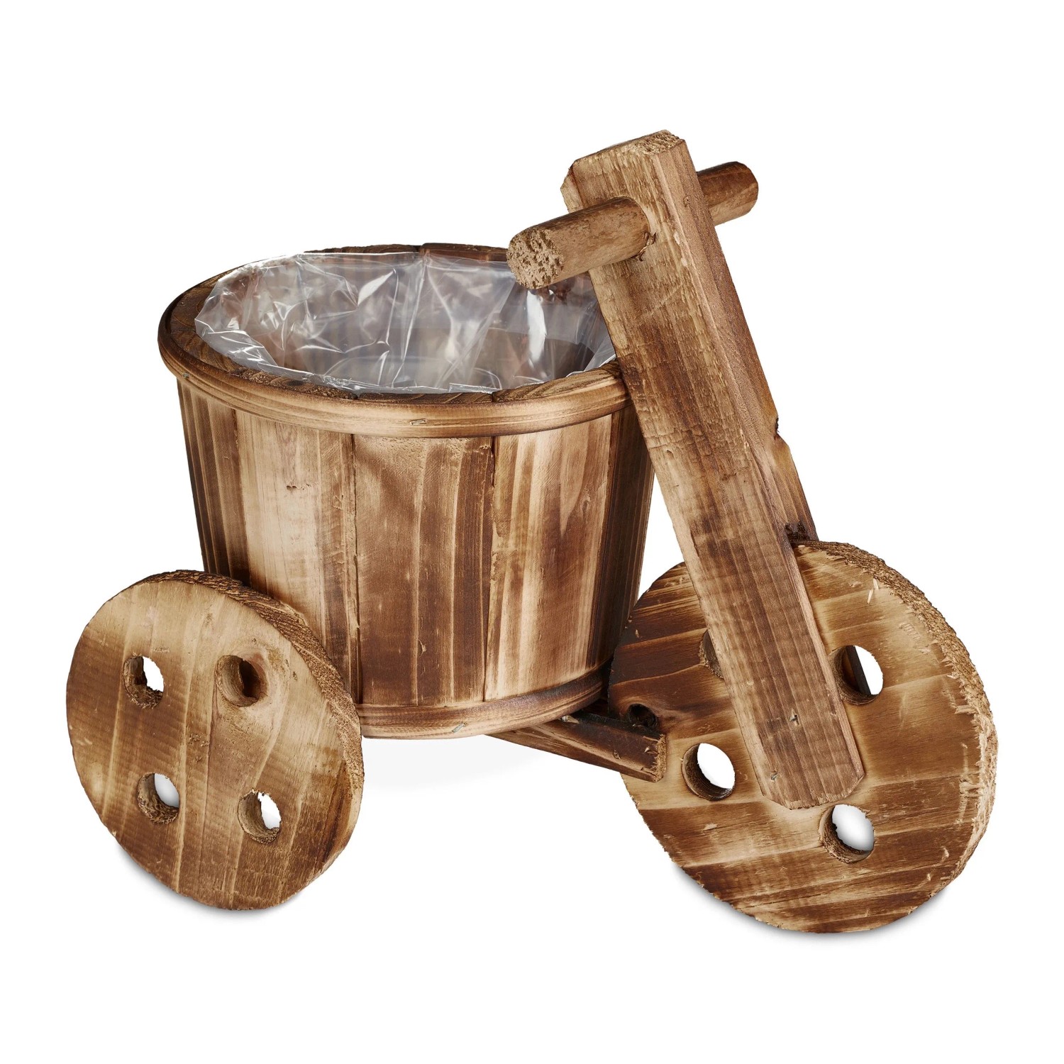 Relaxdays Blumenfahrrad Holz Natur Wetterbeständig Bepflanzbar 25 x 30 x 16,5 cm 450 g