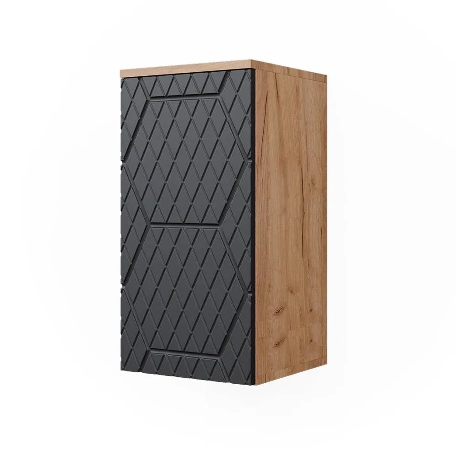 Vicco Badschrank Irma Anthrazit mit Wabenstruktur 30 x 59 2 Fächer Badezimmer