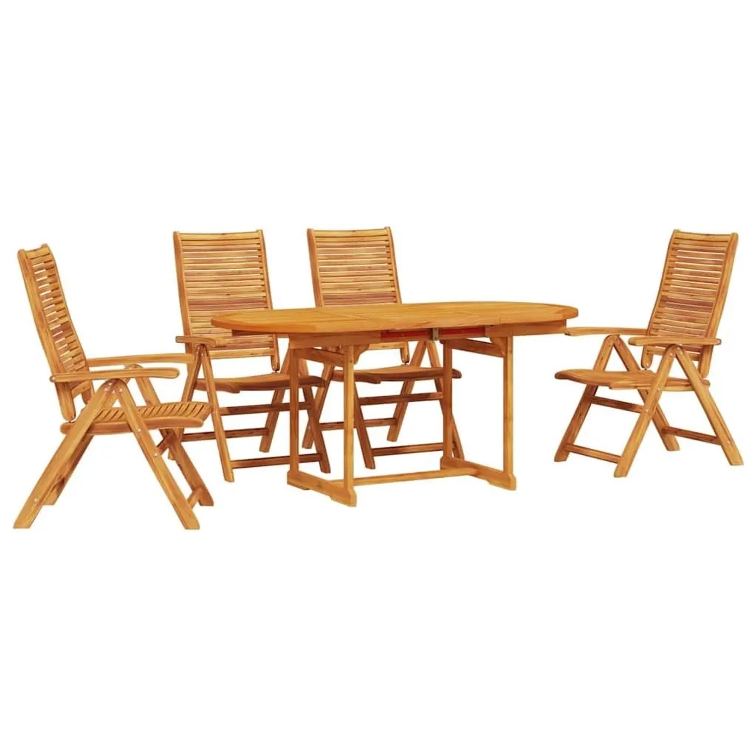 vidaXL Garten Essgruppe 5 Stk Braun Massivholz Akazie 3375718