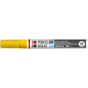 Marabu Porcelain & Glas Painter, Sonnengelb, 0,8 mm Strichstärke.