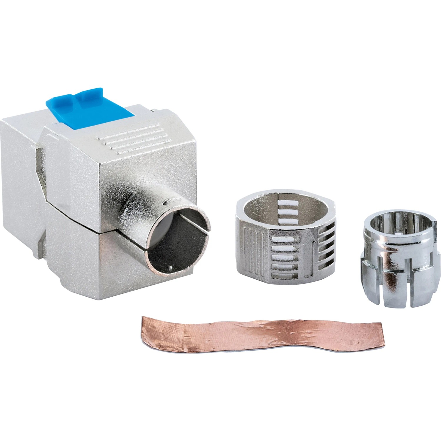 Schwaiger Keystone CAT8 Modul, werkzeuglos, für Netzwerktechnik.