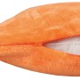 Orangefarbene Kissenhülle Celina 40x60 cm aus Kuschelstoff mit Reißverschluss.