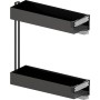 Vauth-Sagel Essentio Unterschrankauszug Sub Rack, Lava, mit 2 schmalen Stahlblechablagen für 200 mm Korpusbreite.