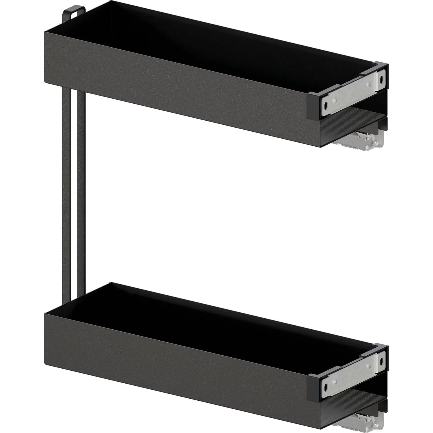 Vauth-Sagel Essentio Unterschrankauszug Sub Rack, Lava, mit 2 schmalen Stahlblechablagen für 200 mm Korpusbreite.