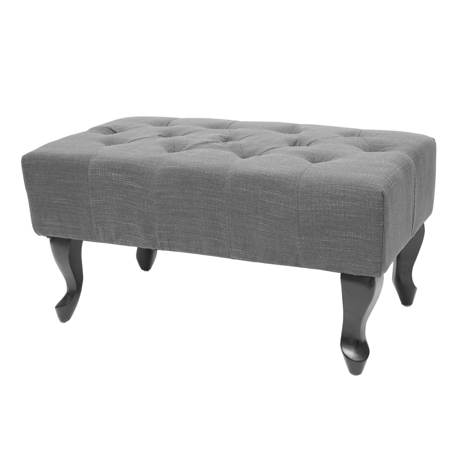MCW Ottomane Chesterfield Wasserabweisend Stoff/Textil 39x77x47cm Dunkelgrau