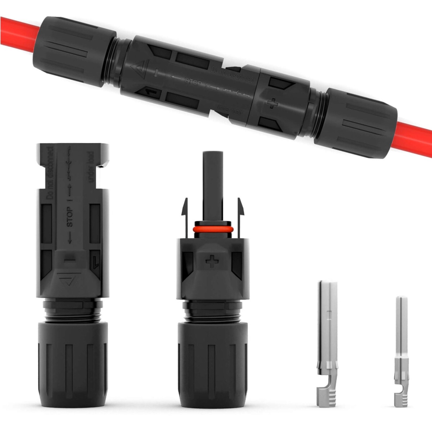 hb-digital 10 Paare Solarstecker 1000V PV Stecker IP68 für Solarkabel 4mm² oder 6mm²