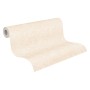 Rolle AS-Creation Vliestapete in Creme-Beige mit Putzoptik und leichter Struktur.
