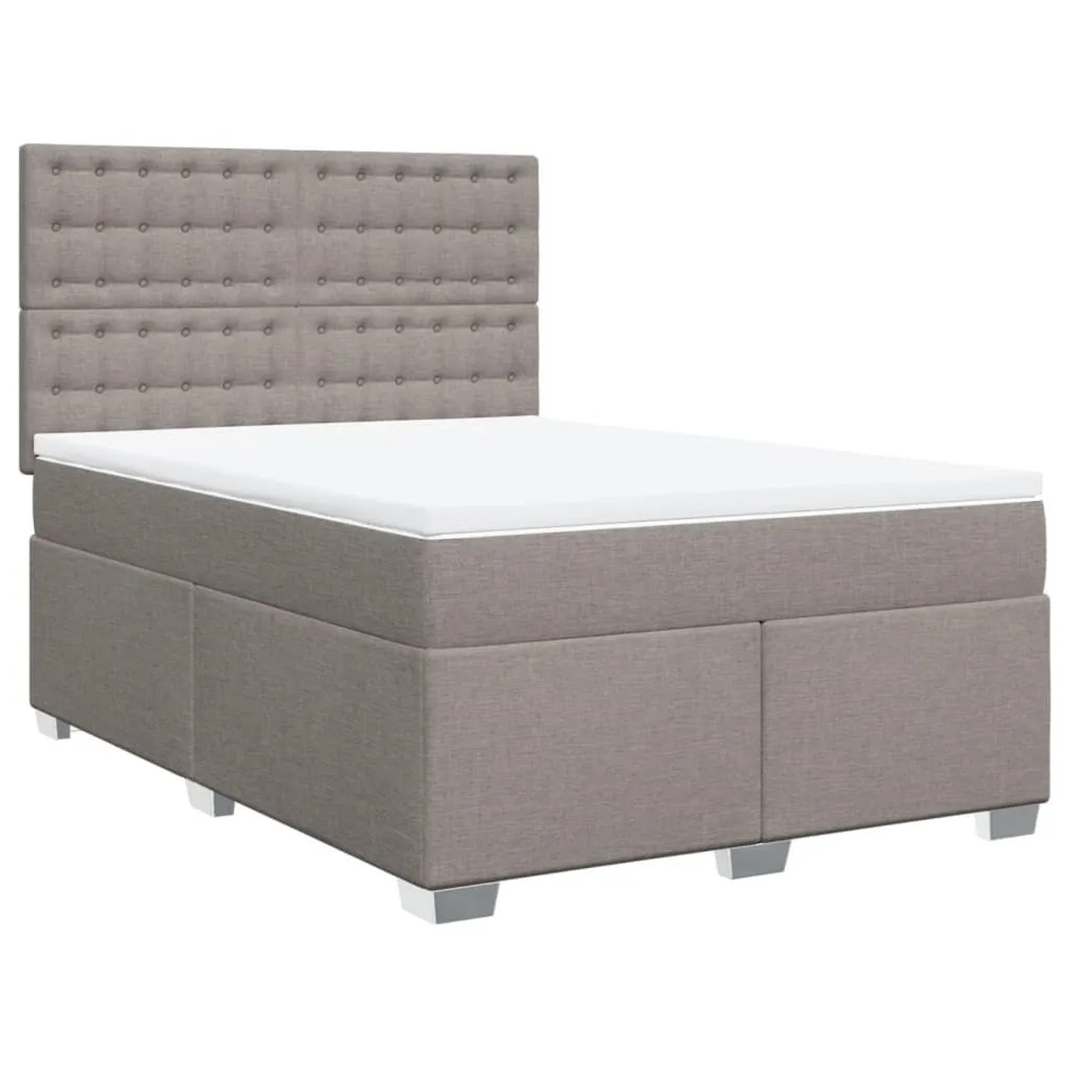vidaXL Boxspringbett mit Matratze Taupe 140x190 cm Stoff 3290501 günstig online kaufen