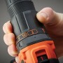 Detailaufnahme: Black+Decker Akku-Schlagbohrschrauber BDOHD18K1A mit Drehmoment-Einstellung.