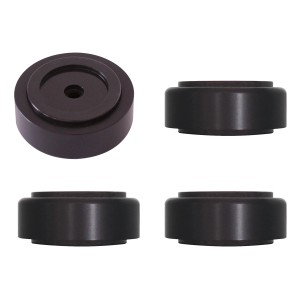Dynavox Gerätefüße, 4 Stück, Aluminium, schwarz. Möbelbeine zur Entkopplung von HiFi-Geräten.